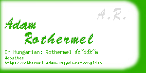 adam rothermel business card
